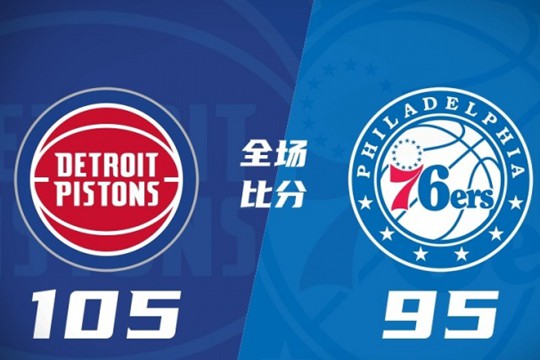 2024年10月31日NBA常规赛战报：活塞以105比95胜76人，马克西32+7