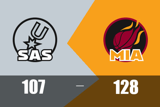 2025年1月20日NBA战报:马刺以107比128不敌热火