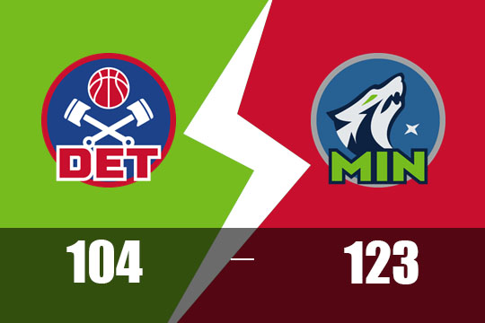 兰德尔26分戈贝尔25篮板!森林狼主场123-104逆转活塞