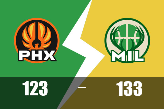 阿德托昆博37分，雄鹿主场5人上双以133-123击退太阳