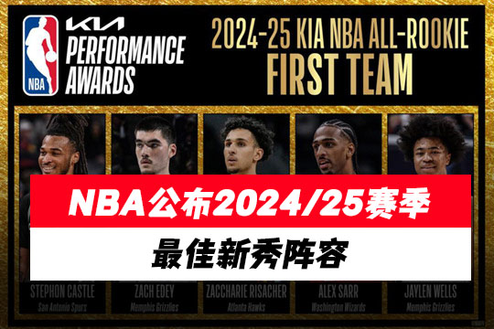 NBA公布2024/25赛季最佳新秀阵容